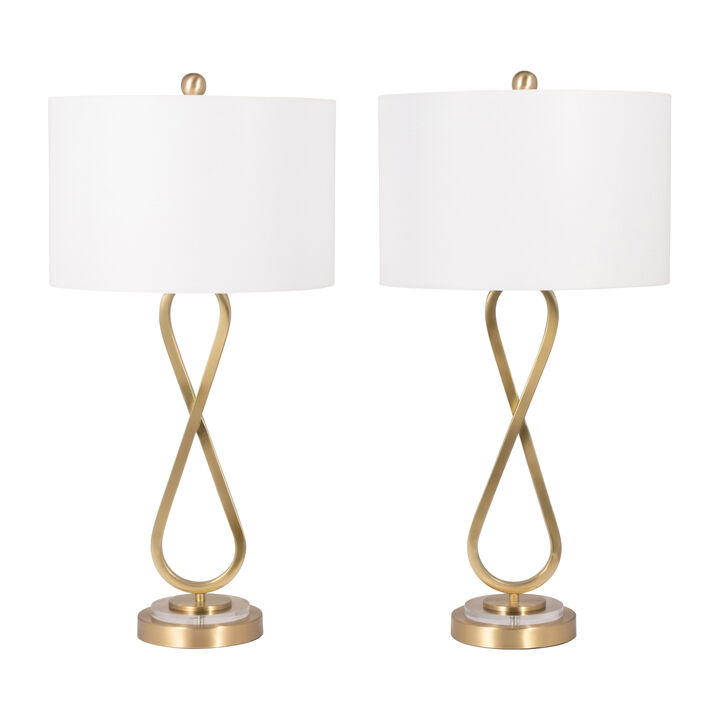 Metal S/2 Infinity Table Lamps