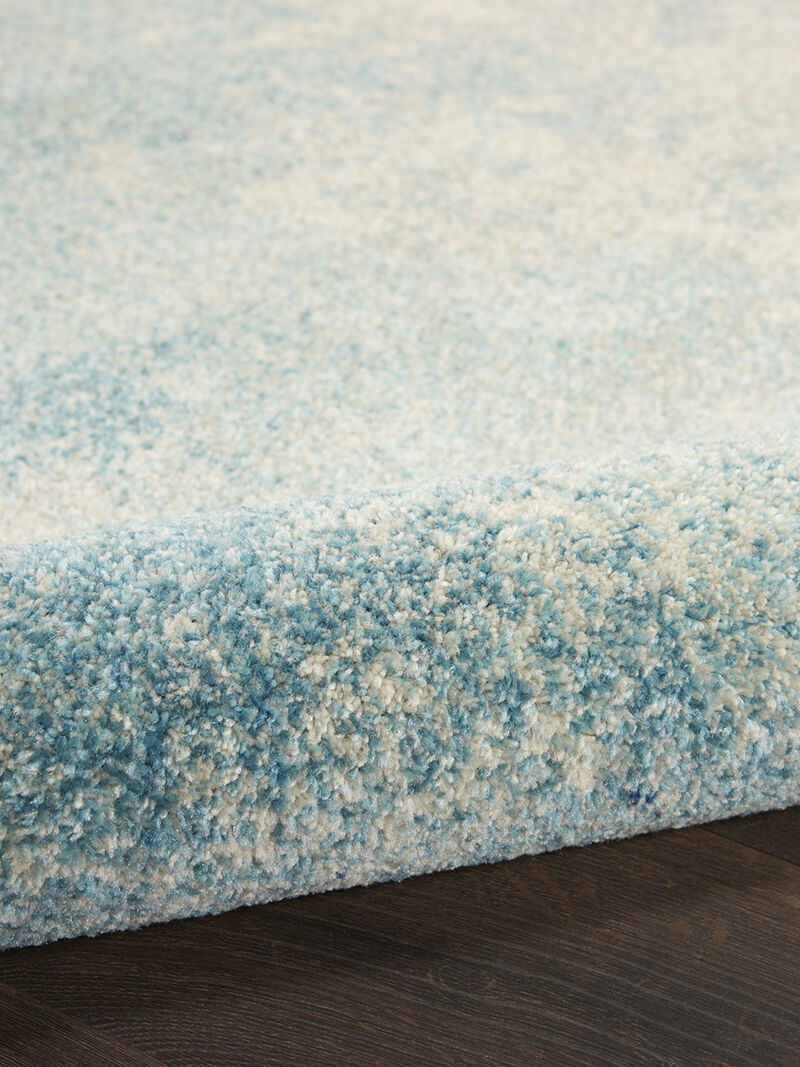 Passion PSN10 Navy/Light Blue 4' x Round Rug image number 4