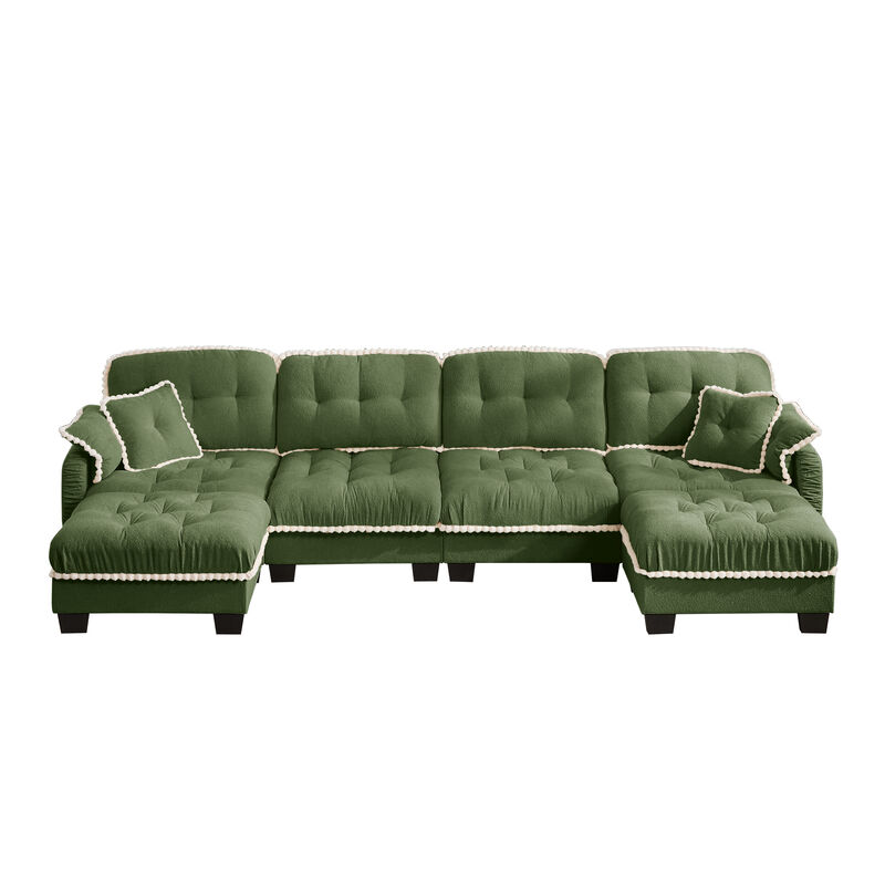 Ziworl Cloud U-Shaped Sofa with 4 Pillows image number 0