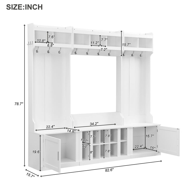 Merax Hall Tree with Storage and Bench