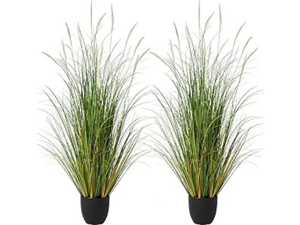 2 Pack White Artificial Greenery Plants Outdoor Wedding Centerpiece Decor
