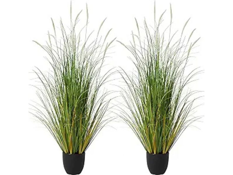 2 Pack White Artificial Greenery Plants Outdoor Wedding Centerpiece Decor image number 0
