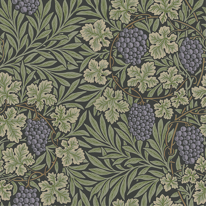 Vine Green Woodland Fruits Wallpaper (Set of 2)