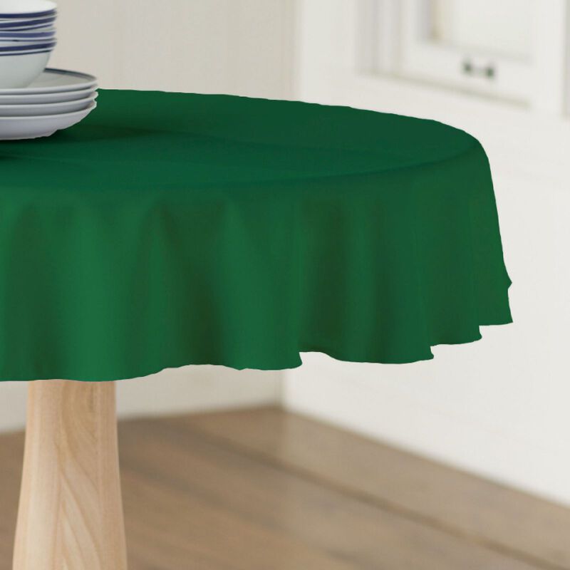 Polyester Poplin Round Tablecloth 58 Inch Dining Table Cover image number 2