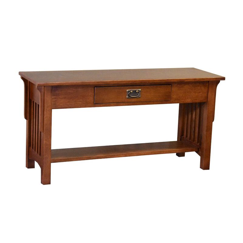 Crafters and Weavers Mission 1 Drawer Crofter Style Console Table - Michael's Cherry Stain