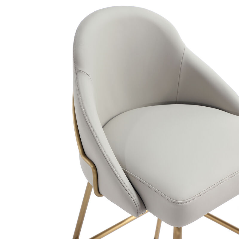 Gracie Barstools in Gray and Gold (Set of 3)