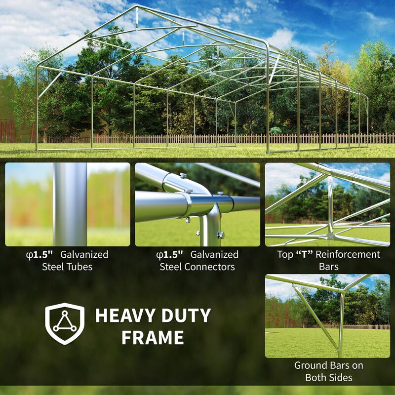 Hivvago 20x40 Outdoor Heavy Duty Event Tent with Windows image number 3