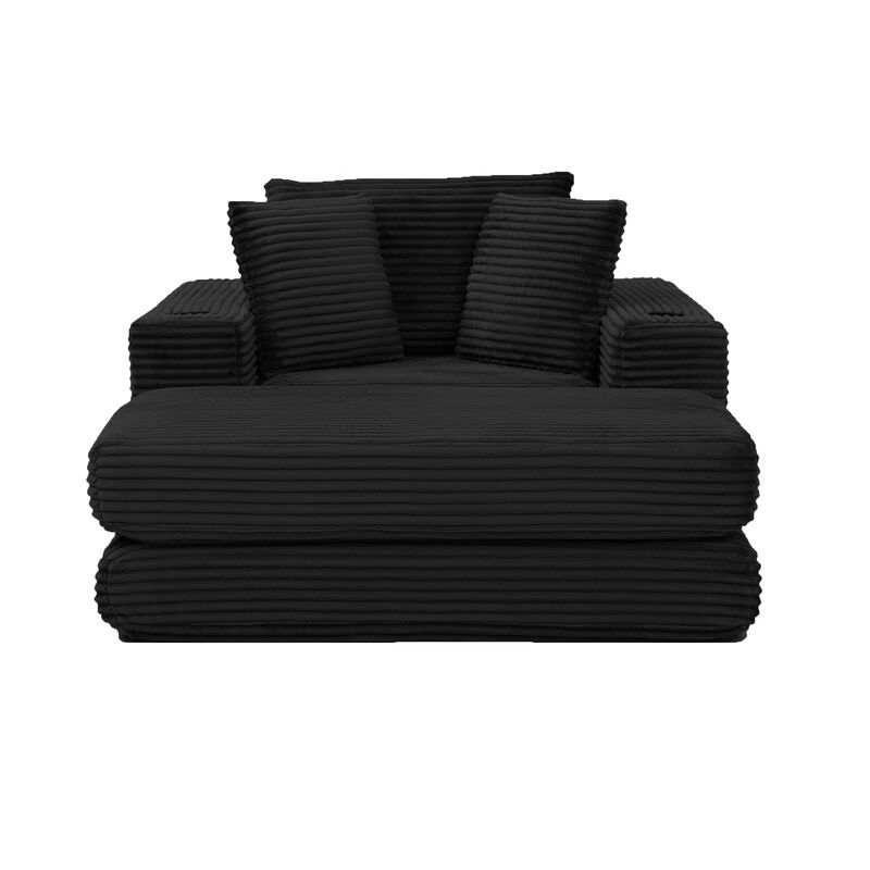 Oversized Cloud-Like Boneless Chaise Lounge Chair 3-in-1 Convertible Modular Sleeper Sofa image number 4