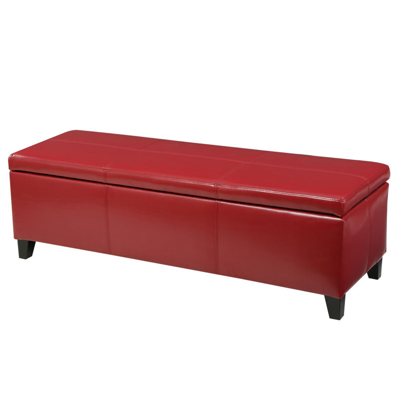 Merax Merax PU Leather Home Storage Ottoman image number 4