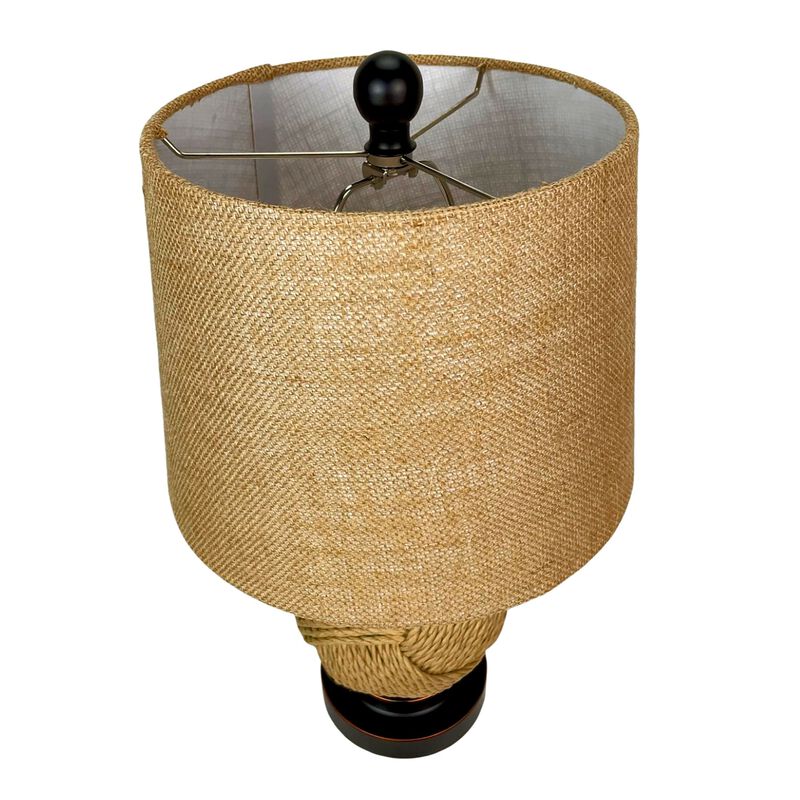 Set Of 2 Nautical Rope Table Lamps 225 Coastal Beach Decor Accent Lighting image number 2