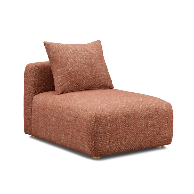 Hangover Sedona Red Textured Fabric Modular Armless Chair image number 0