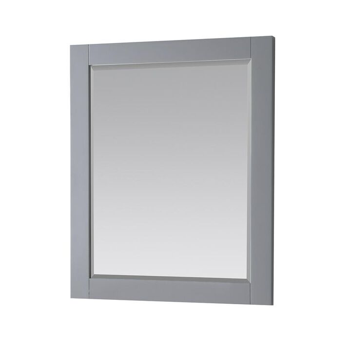 Altair 28 Rectangular Bathroom Wood Framed Wall Mirror in Classic Gray