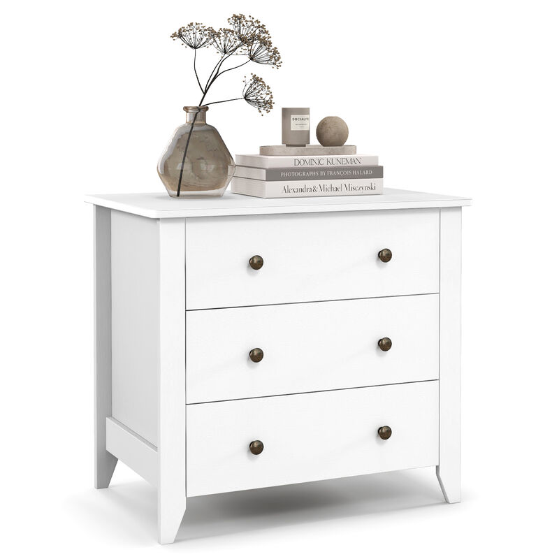 3 Drawer Dresser Chest of Drawers Bedside Table image number 3