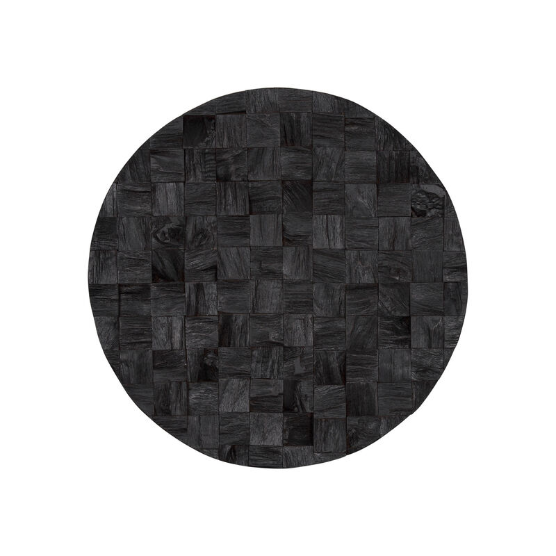 HomeRoots Into the Abyss II 24" X 24" Dark Brown Geometric Wood Circle Hanging Dimensional Sculpture image number 0