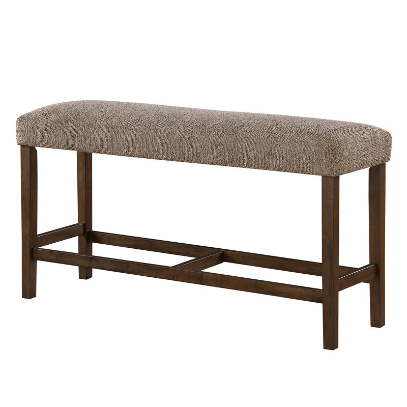 Brown Modern Bar Stool with Upholstered Seat image number 1