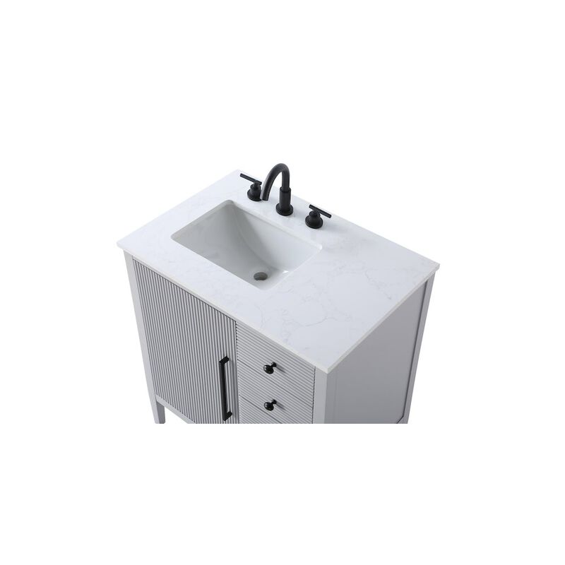 Elegant Kitchen and Bath 32 inch Single Bathroom Vanity in Grey