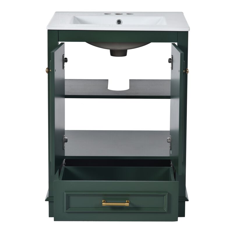 24''  Modern Freestanding Bathroom Vanity with Sink Combo