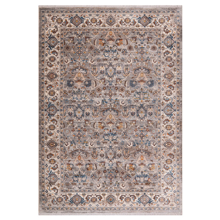 HomeRoots Oriental Area Rug With Fringe