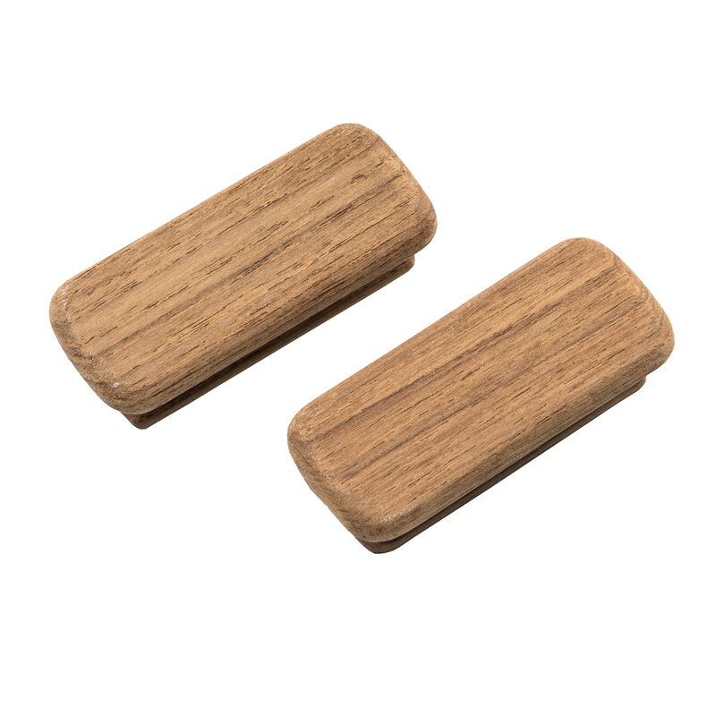 HomeRoots Set of Two Brown Teak Wood Drawer Pull Knobs image number 2