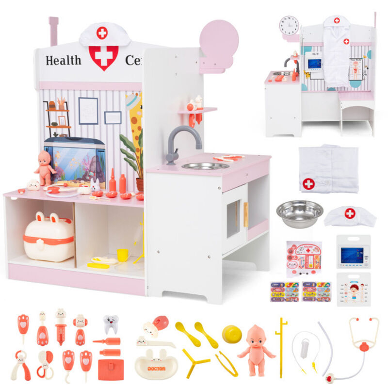 Kids Medical Playset with Adjustable Height Bar and Tools image number 0