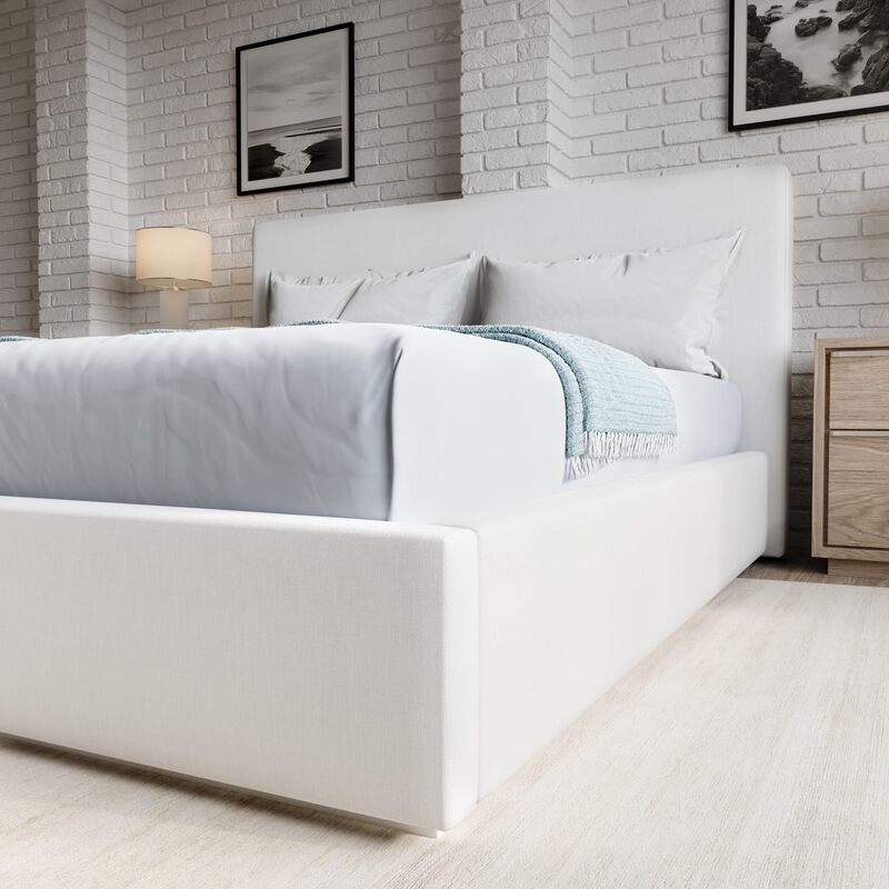 One Upholstered Platform Bed