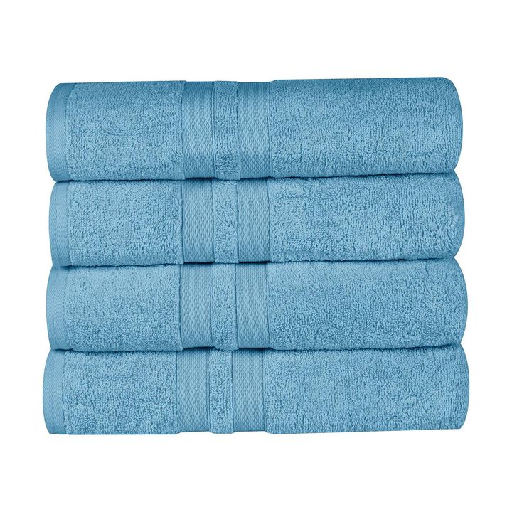 4-Piece Cotton Bath Towel Set with Ultra Soft and Absorbent Fabric