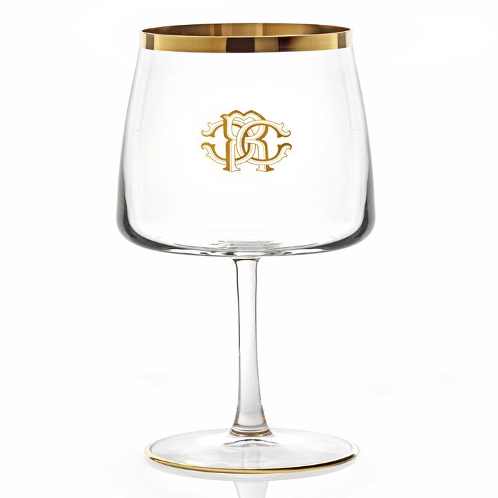 Water Goblet NEW MONOGRAM  Gold H 9", cap. 18.25 oz