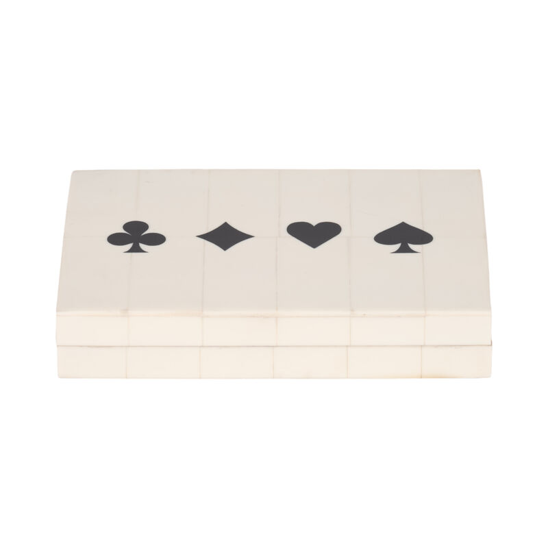 7" Cards & Dice Box, White/black image number 0