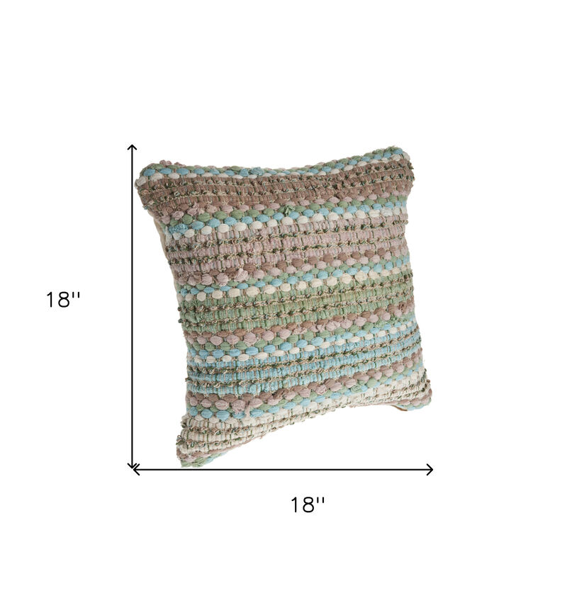 2-Piece 18" Striped Cotton Blend Throw Pillows image number 4