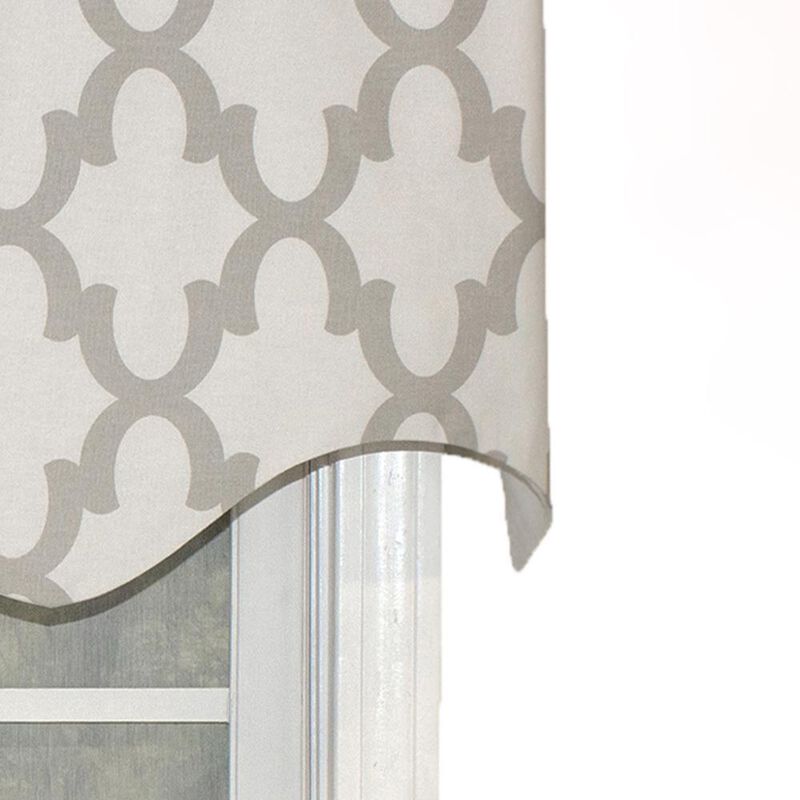Ogee Style All Season Regal 3" Rod Pocket Valance 50" x 17" Gray by RLF Home