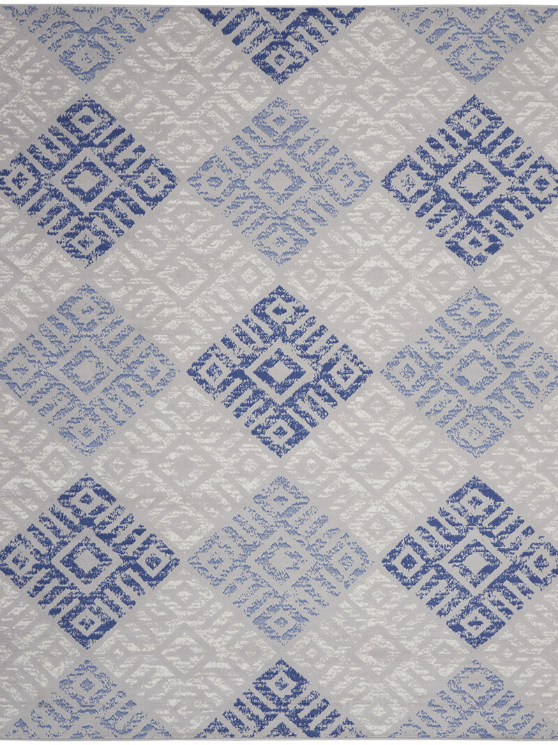 Whimsicle WHS18 Gray/Blue 7' x 10' Rug image number 0