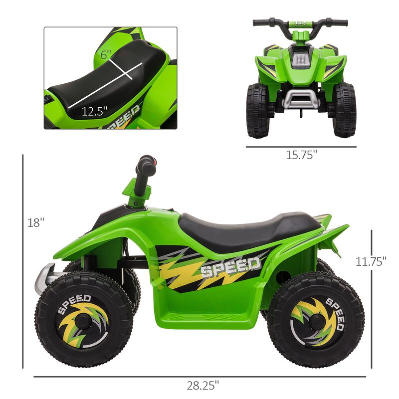 BreeBe 6V Kids ATV 4-Wheeler Ride on Car, Electric Motorized Quad Battery Powered Vehicle with Forward/Reverse Switch image number 2