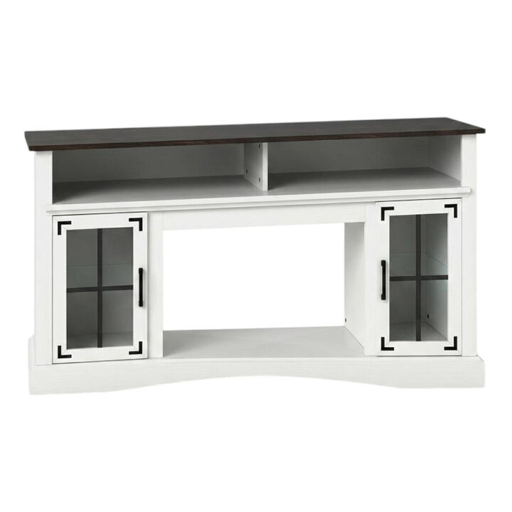 Modern TV Stand with Built-In LED Lighting and Remote Control