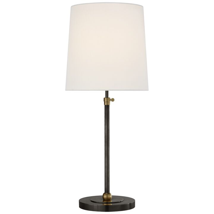 Bryant Large Table Lamp in Bronze and Hand-Rubbed Antique Brass