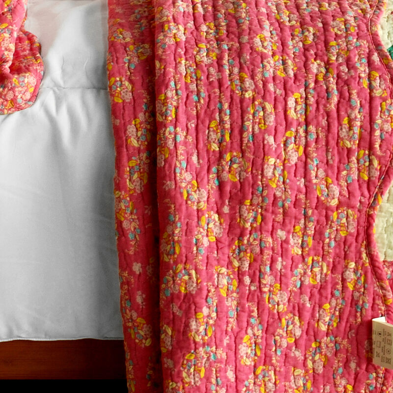 Cotton 3PC Vermicelli Quilted Printed Quilt Set Queen Size Soft Bedding Set image number 3
