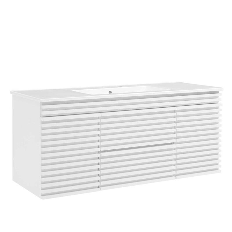 Render 48" Wall-Mount Bathroom Vanity image number 0