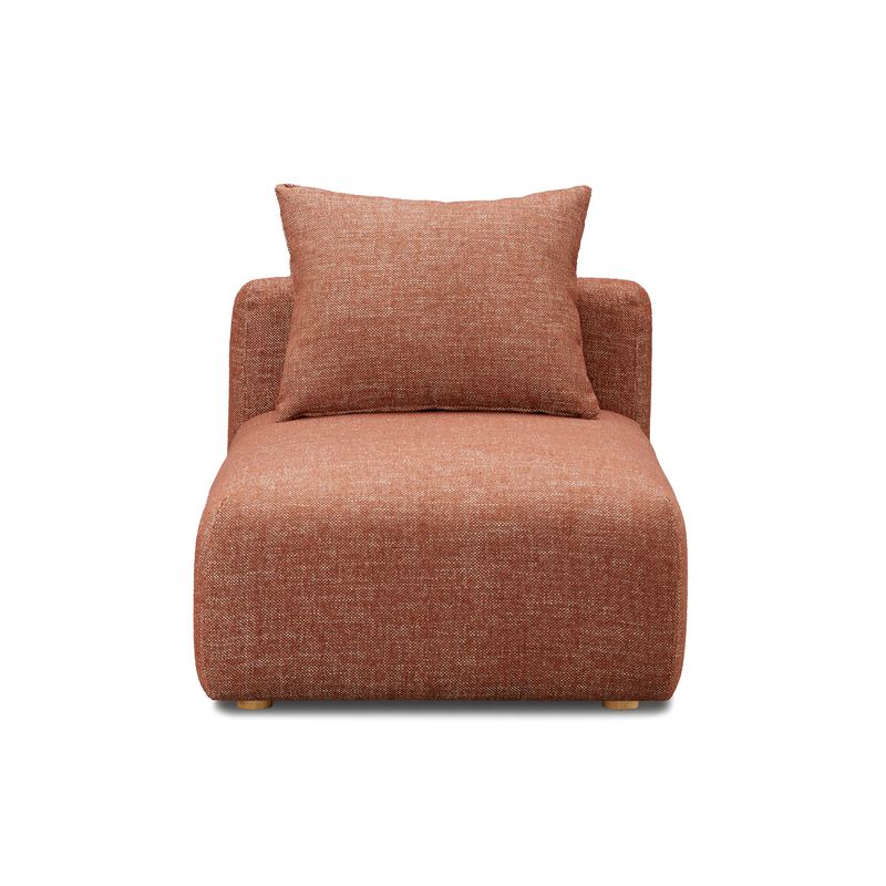 Hangover Sedona Red Textured Fabric Modular Armless Chair image number 2