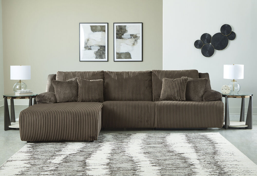 Top Tier 3-Piece Reclining Sectional Sofa Chaise