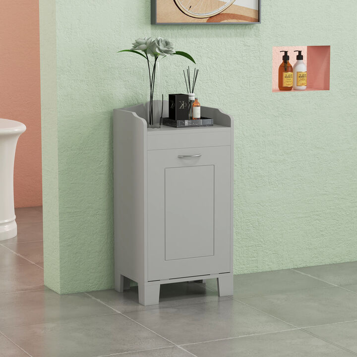 Hivvago Laundry Storage Cabinet Tilt-Out with Tabletop Compartment