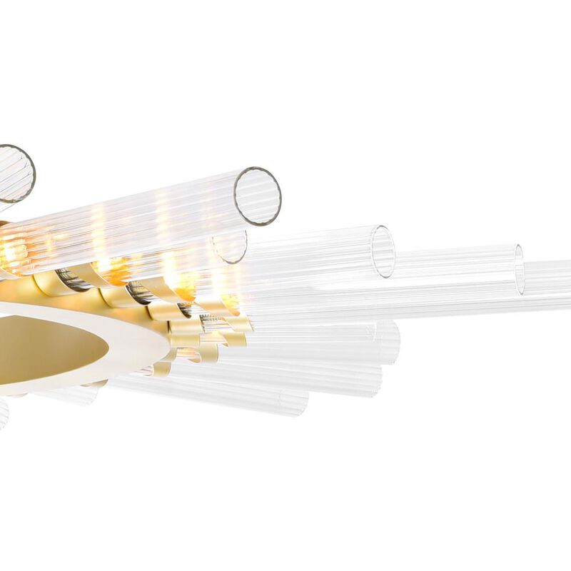 Collar 28 Light Chandelier With Satin Gold Finish