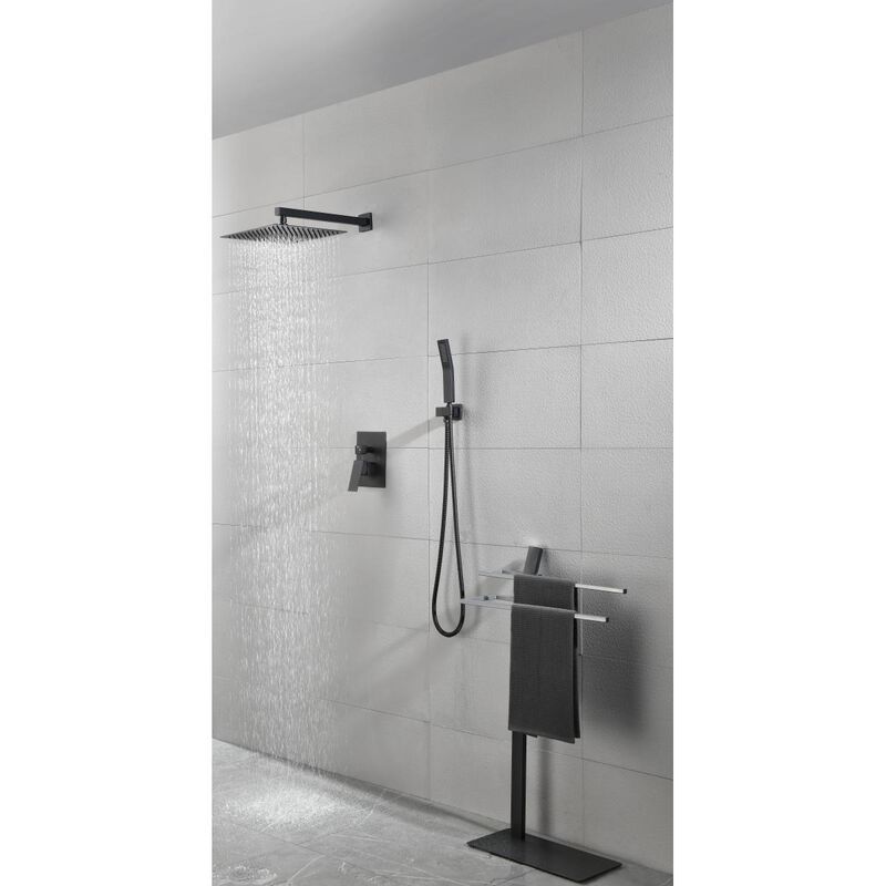 12" Rain Shower Head Systems Wall Mounted Shower With 12 In. X 20 In. Shower Niche