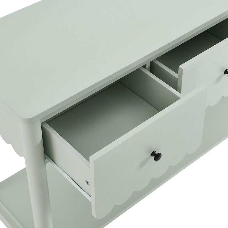 Emmeline 3-Drawer Scalloped Console Table image number 5