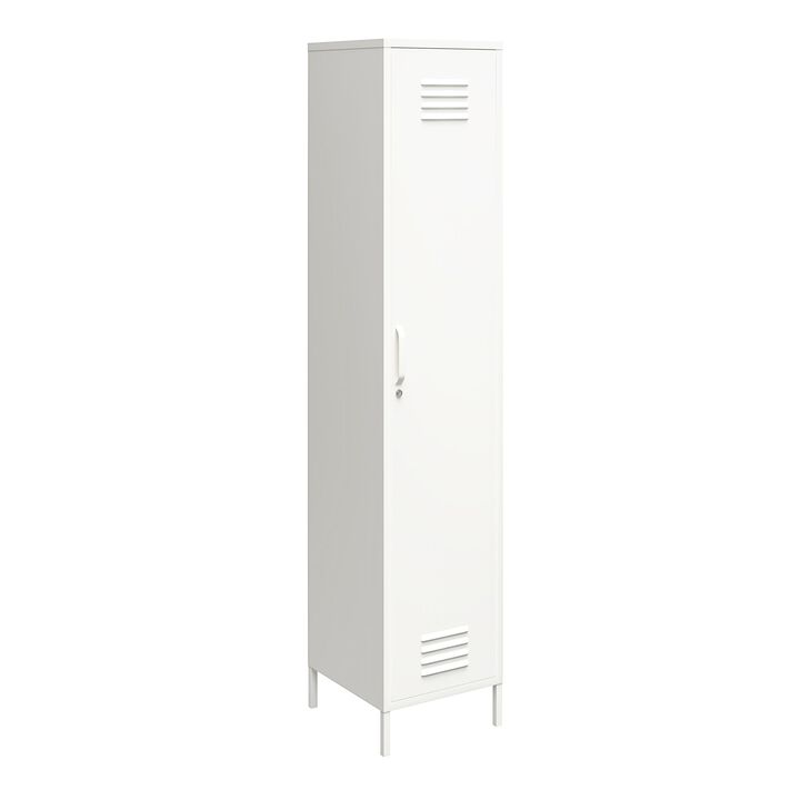 RealRooms Shadwick 1 Door Tall Single Metal Locker Style Storage Cabinet