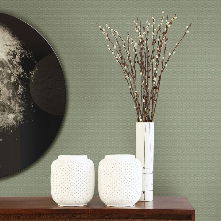 Starwart Sage Miniature Floral Wallpaper (Set of 2)
