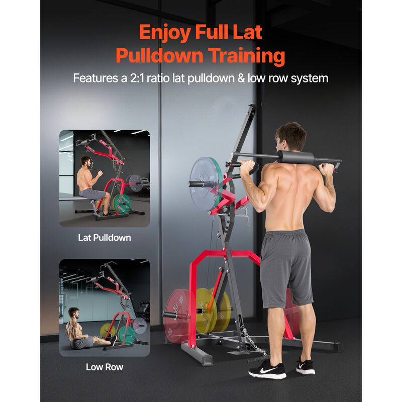 VEVOR Corner Leverage Gym w/ 2:1 Ratio LAT Low Row System for Squats Bench Press image number 1