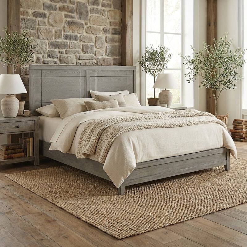Wood King Headboard with Solid Build and Classic Design for Bedroom image number 4
