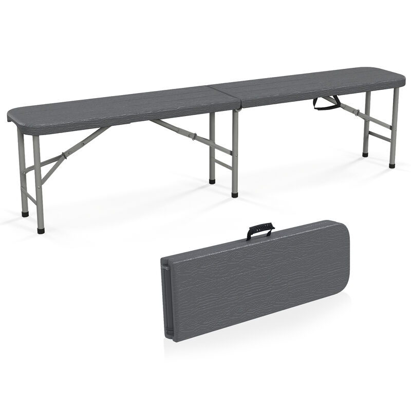 Folding HDPE Bench with 1320 LBS Capacity and Handle Lock