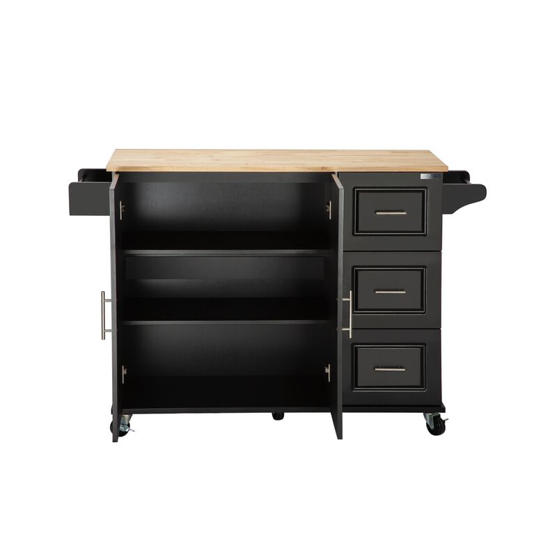 Streamdale Mobile Kitchen Island with Extendable Table image number 4