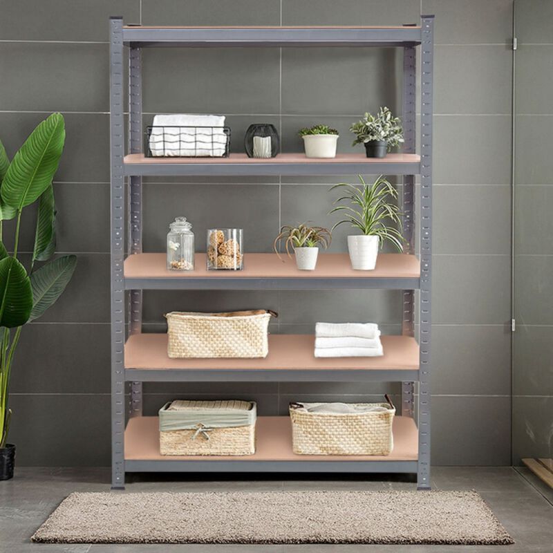 71 inch Heavy Duty Steel Adjustable 5 Level Storage Shelves image number 6