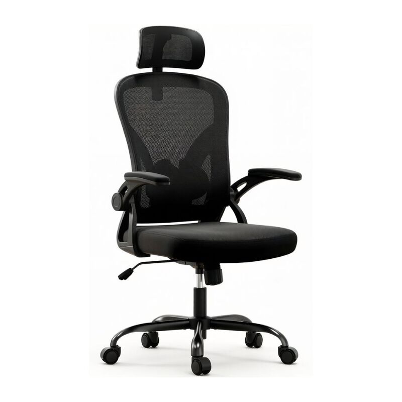 GOODSILO Ergonomic Office Chair with Adjustable Lumbar Support and Flip-Up Armrests image number 0
